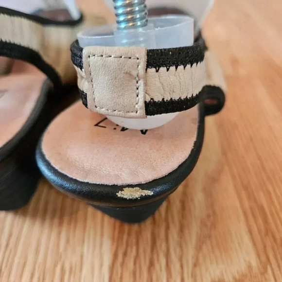 Miz Mooz Dory Leather Slingback Platform Wedge Open Toe Tan Sandal Shoes Size 9. - Picture 9 of 14